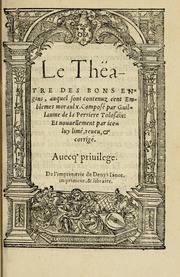 Cover of: Le theatre des bons engins by Guillaume de La Perrière