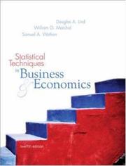 Cover of: Statistical Techniques in Business and Economics with Student CD-Rom Mandatory Package by Douglas A. Lind, William G. Marchal, Samuel Adam Wathen, Douglas A. Lind, William G. Marchal, Samuel Adam Wathen
