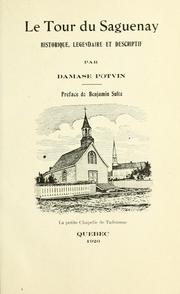 Cover of: Le tour du Saguenay