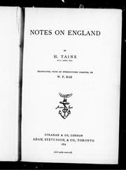 Cover of: Notes on England