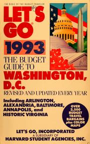Cover of: Let's go: the budget guide to Washington, D.C., 1993