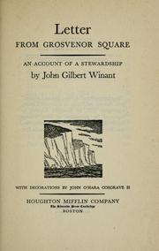 Cover of: A letter from Grosvenor Square by John Gilbert Winant