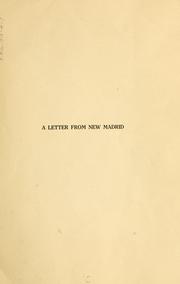 Cover of: A letter fron New Madrid, 1789 by David Rankin