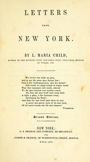 Cover of: Letters from New York by l. maria child