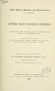 Cover of: Letters from Victorian pioneers