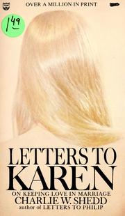 Cover of: Letters to Karen by Charlie W. Shedd