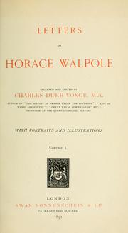 Cover of: Letters of Horace Walpole by Horace Walpole