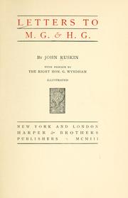 Cover of: Letters to M. G. & H. G. by John Ruskin