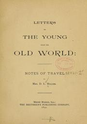 Cover of: Letters to the young from the Old world: notes of travel