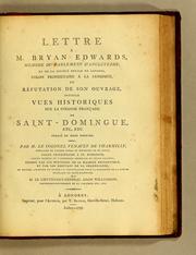 Cover of: Lettre à M. Bryan Edwards by Venault de Charmilly colonel