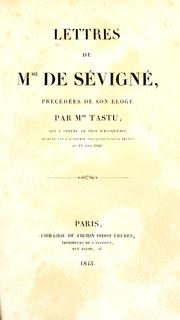 Cover of: Lettres de Mme. de Sévigné by Marie de Rabutin-Chantal