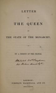 Cover of: Letter to the Queen on the state of the monarchy