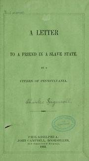 Cover of: A letter to a friend in a slave state.