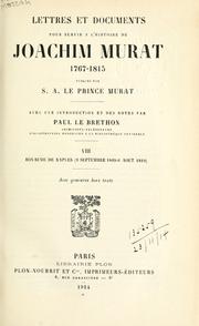 Cover of: Lettres et documents, 1767-1815