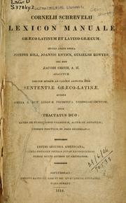 Cover of: Lexicon manuale graeco-latinum et latino-graecum