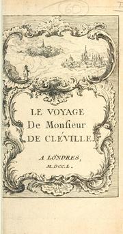 Cover of: voyage de Monsieur de Cléville.
