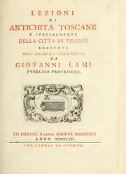 Lezioni di antichità toscane by Giovanni Lami