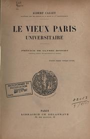 Cover of: Le vieux Paris universitaire