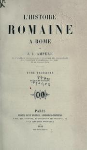 Cover of: L' histoire romaine à Rome. by Jean-Jacques Ampère