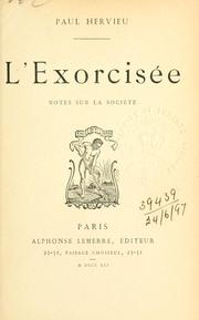 Cover of: exorcisée, notes sur la sur la société.