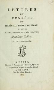 Cover of: Lettres et pensés du Maréchal Prince de Ligne