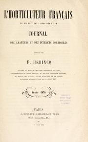 L'Horticulteur franais de mil huit cent cinquante et un