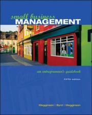 Cover of: Small Business Management: An Entrepreneur's Guidebook