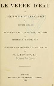 Cover of: Le verre d'eau by Eugène Scribe