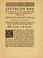 Cover of: Lettre dv Roy, enuoyée à messieurs les preuost des marchans & escheuins de la ville de Paris