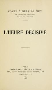 Cover of: heure décisive.