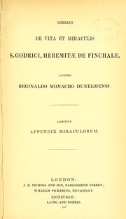 Cover of: Libellus de vita et miraculis S. Godrici, heremitae de Finchale