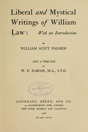 Cover of: Liberal and mystical writings of William Law