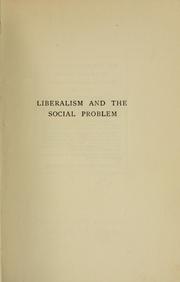 Cover of: Liberalism and the social problem
