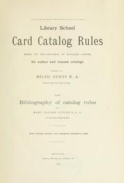 Cover of: Library school rules by Melvil Dewey
