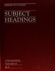 Cover of: Library of Congress subject headings