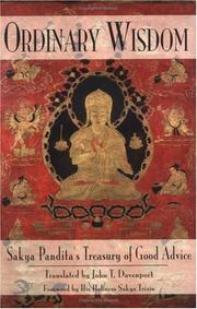 Cover of: Ordinary Wisdom by Sakya Pandita
