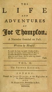 Cover of: life and adventures of Joe Thompson: A narrative founded on fact