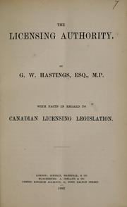 Cover of: licensing authority