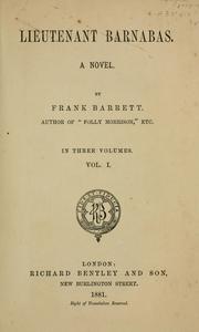 Cover of: Lieutenant Barnabas by Frank Barrett