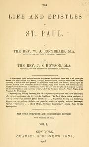 Cover of: The life and epistles of St. Paul by William John Conybeare