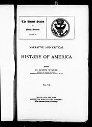 Cover of: Narrative and critical history of America