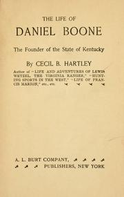 Cover of: life of Daniel Boone | Cecil B. Hartley