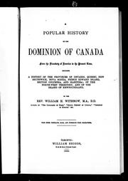 Cover of: A popular history of the Dominion of Canada | 
