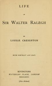 Cover of: Life of Sir Walter Ralegh