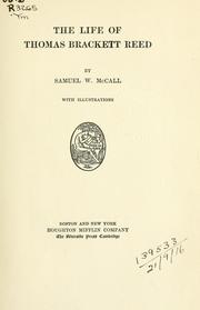 Cover of: The life of Thomas Brackett Reed. by Samuel W. McCall
