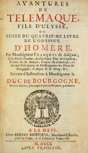 Cover of: Avantures de Telemaque, fils d'Ulysse: ou, Suite du quatrie'me livre de l'Odysse'e d'Homere