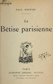 Cover of: bêtise parisienne.