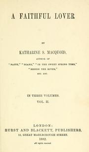 Cover of: A faithful lover by Katharine S. Macquoid
