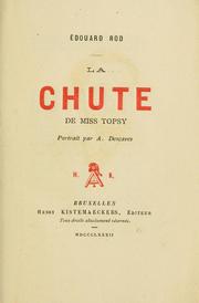 Cover of: chute de Miss Topsy.: Portrait par A. Descaves.