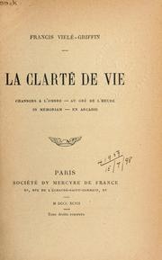 Cover of: clarté de vie.